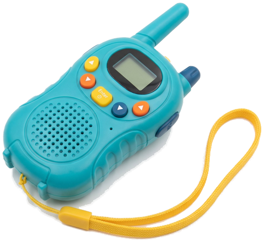 Talkie-walkie bleu, prêt à émettre